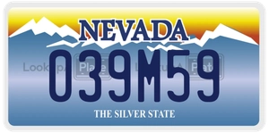 039M59 license plate in Nevada