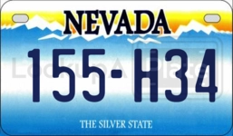 155H34 license plate in Nevada