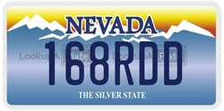 168RDD  license plate in NV