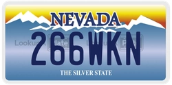 266WKN  license plate in NV