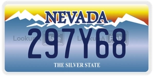 297Y68 license plate in Nevada