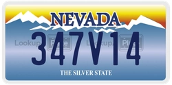 347V14  license plate in NV