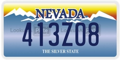 413Z08  license plate in NV