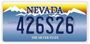 426S26 license plate in Nevada
