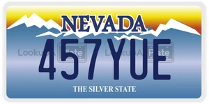 457YUE license plate in Nevada