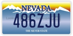 486ZJU  license plate in NV