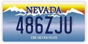 486ZJU license plate in Nevada