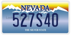 527S40 license plate in Nevada