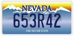 653R42  license plate in NV