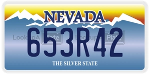653R42 license plate in Nevada