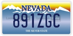 891ZGC  license plate in NV