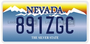 891ZGC license plate in Nevada