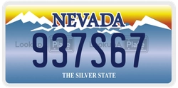 937S67  license plate in NV