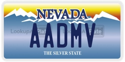 AADMV  license plate in NV