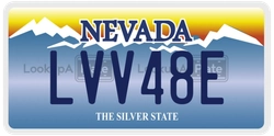 LVV48E  license plate in NV