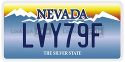 LVY79F  license plate in NV