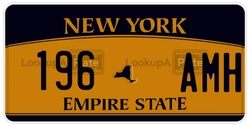 196AMH  license plate in NY