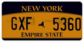 GXF5360 license plate in New York