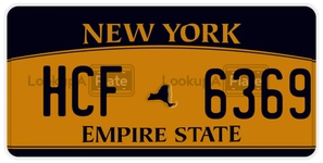 HCF6369 license plate in New York