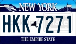 HKK7271 license plate in New York