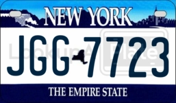 JGG7723 license plate in New York