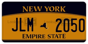 JLM2050 license plate in New York