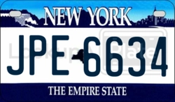 JPE6634  license plate in NY