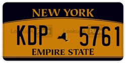 KDP5761  license plate in NY