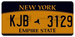 KJB3129  license plate in NY