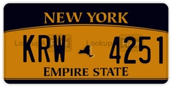 KRW4251  license plate in NY