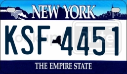 KSF4451 license plate in New York