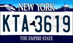 KTA3619 license plate in New York