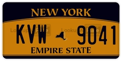 KVW9041  license plate in NY