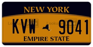 KVW9041 license plate in New York
