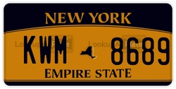 KWM8689  license plate in NY