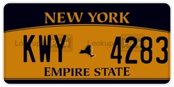 KWY4283  license plate in NY