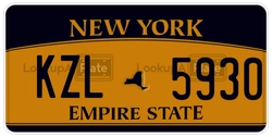 KZL5930  license plate in NY