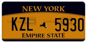 KZL5930 license plate in New York