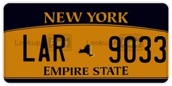 LAR9033  license plate in NY