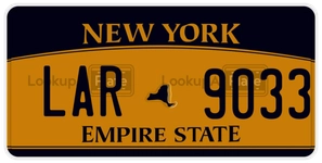LAR9033 license plate in New York