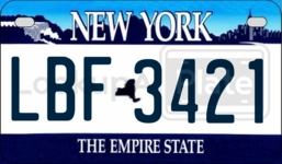 LBF3421 license plate in New York