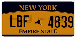 LBF4839  license plate in NY