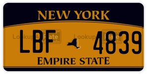 LBF4839 license plate in New York