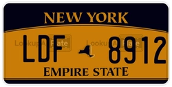 LDF8912  license plate in NY