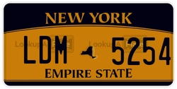 LDM5254  license plate in NY