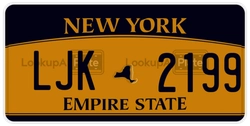 LJK2199  license plate in NY