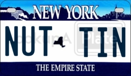 NUTTIN license plate in New York
