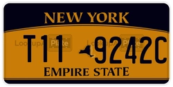 T119242C  license plate in NY