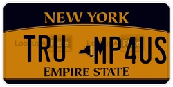 TRUMP4US  license plate in NY