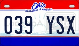 039YSX license plate in Ohio